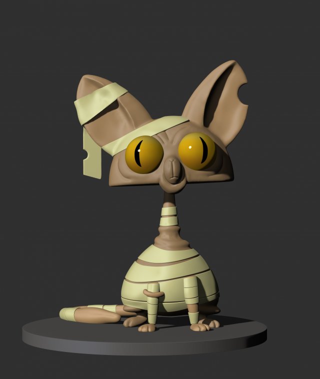 Stylized Cat 3D Druckmodell .c4d .max .obj .3ds .fbx .stl .blend 