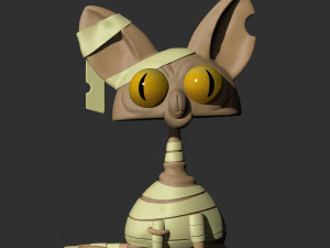 Stylized Cat 3D Print Model