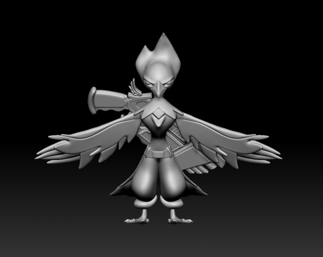 Captain Red Bird Modelo de Impressão 3D .c4d .max .obj .3ds .fbx .stl .blend 