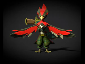 Captain Red Bird 3D Print Model