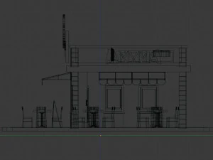 cartoon pizza house 3D Model