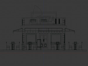 cartoon pizza house 3D Model