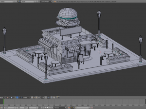 cartoon burger house 3D Model