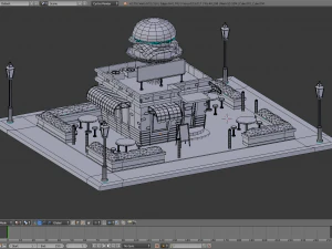 cartoon burger house 3D Model