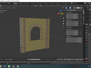 muur met raam 3D Model