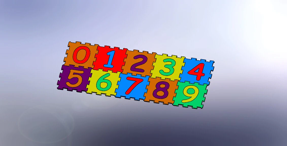 baby puzzle foam 3D Model .c4d .max .obj .3ds .fbx .stl .blend