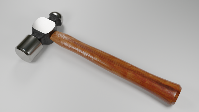 low poly hammer 3d 3D Model .c4d .max .obj .3ds .fbx .stl .blend