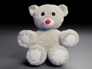 soft and fluffy teddy bear toy 3D Model