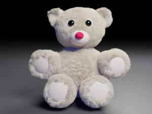 soft and fluffy teddy bear toy 3D Model