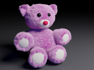 soft and fluffy teddy bear toy 3D Model