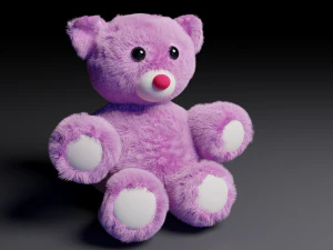 soft and fluffy teddy bear toy 3D Model