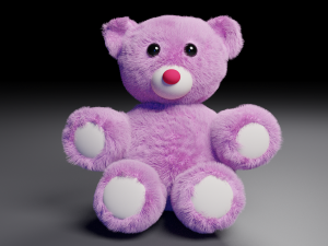 soft and fluffy teddy bear toy 3D Model