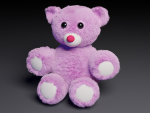 soft and fluffy teddy bear toy 3D Model
