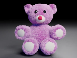 soft and fluffy teddy bear toy 3D Model