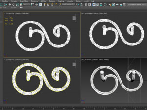 beautiful wrought iron hanger 3D Model