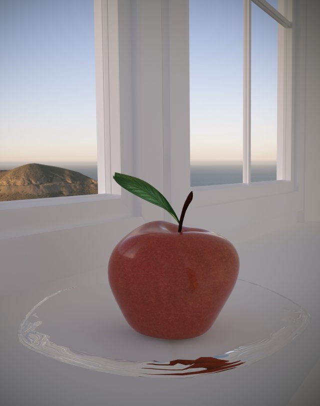 apple Modelo 3D .c4d .max .obj .3ds .fbx .stl .blend 