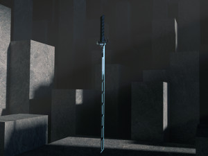 futuristic katana 3D 模型