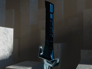 futuristic katana 3D Model