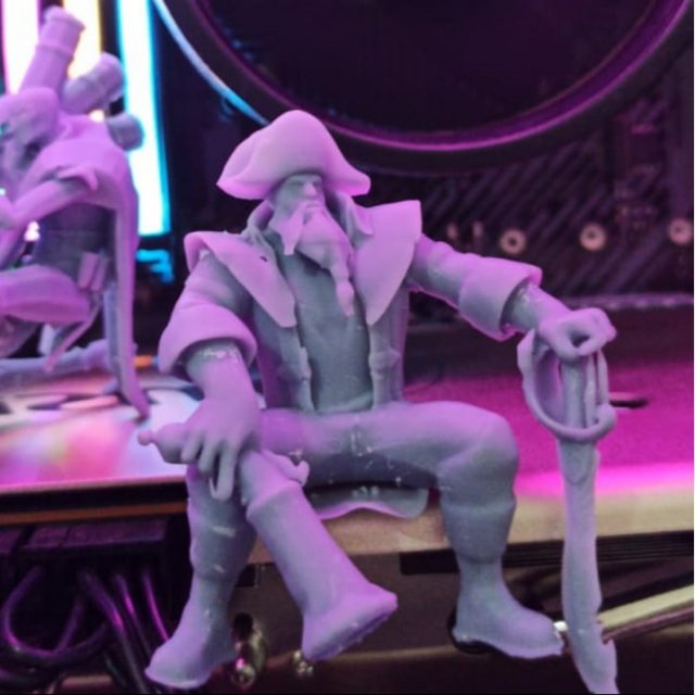 captain gangplank seated - league of legends 3D प्रिंट मॉडल .c4d .max .obj .3ds .fbx .stl .blend 