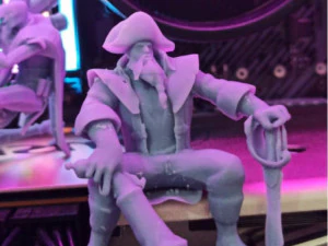 captain gangplank seated - league of legends 3D Print Model