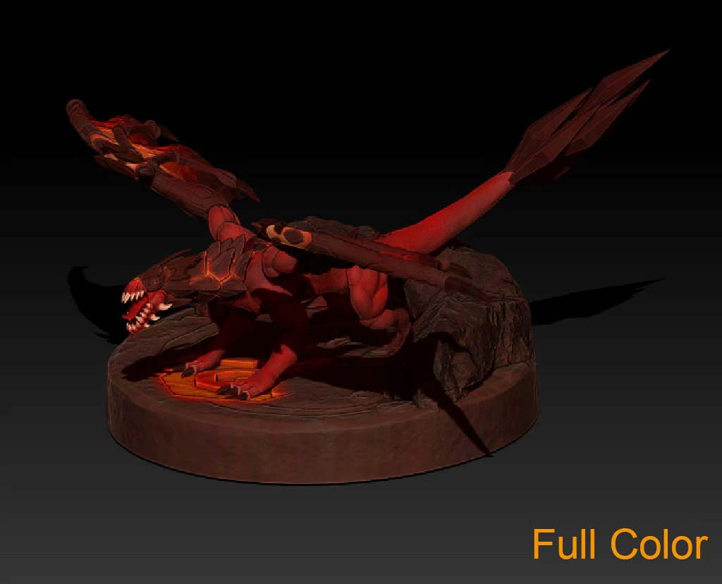 fire dragon 3D Print Model .c4d .max .obj .3ds .fbx .stl .blend 