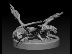 fire dragon 3D-printmodel