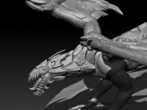 fire dragon 3D-printmodel