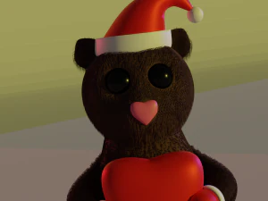 новогодний медведь 3D Модель
