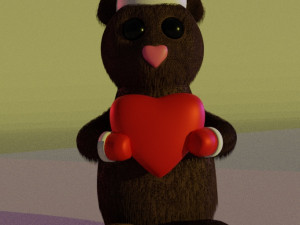 new years bear 3D Model
