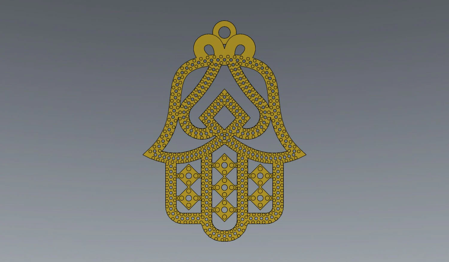moroccan khmissa pendant and motif stl and dxf 3d print model 3D Print Model .c4d .max .obj .3ds .fbx .stl .blend 