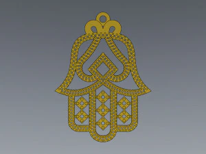 मोरक्कन खमीसा पेंडेंट और मोटिफ एसटीएल और डीएक्सएफ 3डी प्रिंट मॉडल 3D प्रिंट मॉडल