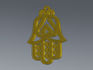 moroccan khmissa pendant and motif stl and dxf 3d print model 3D Druckmodell