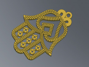 moroccan khmissa pendant and motif stl and dxf 3d print model 3D Druckmodell