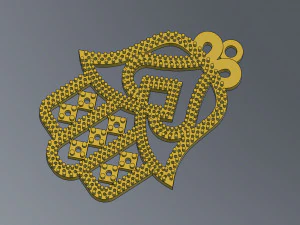 moroccan khmissa pendant and motif stl and dxf 3d print model 3D Print Model