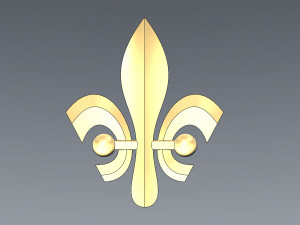 collection of 5 lys flower fleur de lys Modelo de impresión 3D