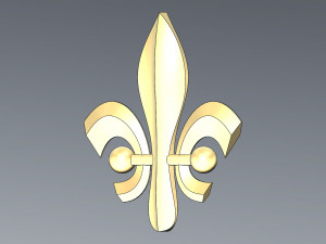 collection of 5 lys flower fleur de lys Modelo de impresión 3D