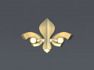 collection of 5 lys flower fleur de lys Modelo de impresión 3D