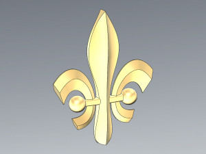 collection of 5 lys flower fleur de lys Modelo de impresión 3D