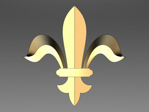 collection of 5 lys flower fleur de lys Modelo de impresión 3D