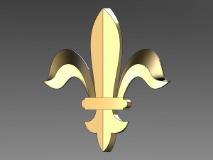 collection of 5 lys flower fleur de lys Modelo de impresión 3D