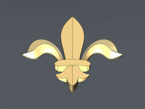 collection of 5 lys flower fleur de lys Modelo de impresión 3D