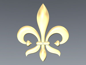 collection of 5 lys flower fleur de lys Modelo de impresión 3D
