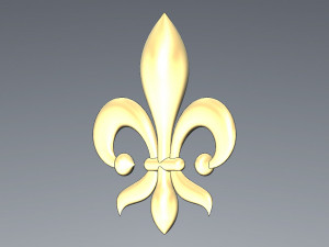 collection of 5 lys flower fleur de lys Modelo de impresión 3D
