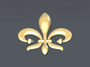 collection of 5 lys flower fleur de lys Modelo de impresión 3D