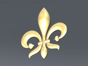 collection of 5 lys flower fleur de lys Modelo de impresión 3D