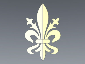 collection of 5 lys flower fleur de lys Modelo de impresión 3D