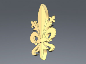 collection of 5 lys flower fleur de lys Modelo de impresión 3D