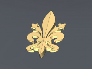 collection of 5 lys flower fleur de lys Modelo de impresión 3D