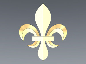 collection of 5 lys flower fleur de lys Modelo de impresión 3D