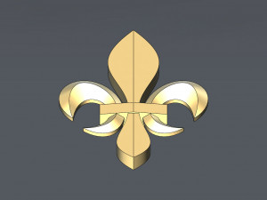 collection of 5 lys flower fleur de lys Modelo de impresión 3D